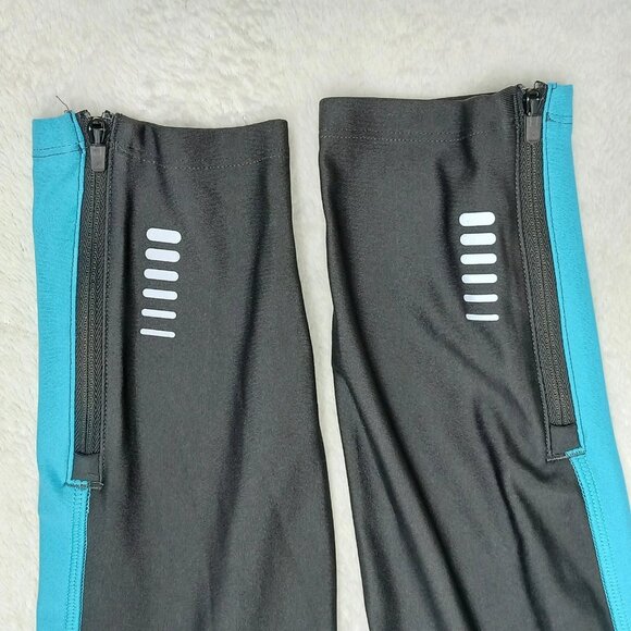 Under Armour Women&#039;s Heat Gear Grey Turquoise Compression Leggings Size XL - Picture 14 of 15